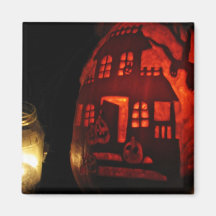 Pumpkin Glow Fridge Magnet