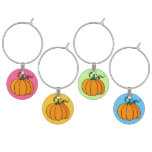 Pumpkin - Gourd, Squash, Halloween, Fall Wine Glass Charms