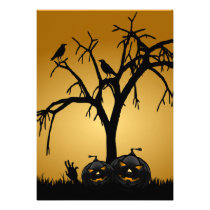 Pumpkin Halloween Party Invitation-burnt orange