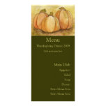 Pumpkin Harvest Menu Card Rack Card