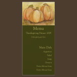 Pumpkin Harvest Menu Card rack cards