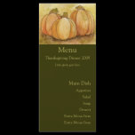 Pumpkin Harvest Menu Card Rack Card