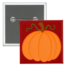 Pumpkin Harvest Pinback Buttons