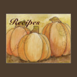 Pumpkin Harvest Recipe Card postcards