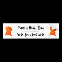 Pumpkin Head Dog bumper stickers