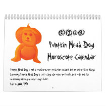 Pumpkin Head Dog Wall Calendars