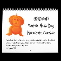 Pumpkin Head Dog calendars