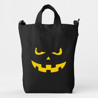 Pumpkin head duck canvas bag