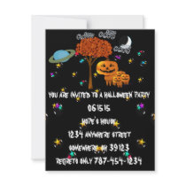 Pumpkin Head Halloween Party Invitations