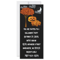 Pumpkin Head Halloween Party Invitations