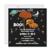 Pumpkin Head Halloween Party Invitations