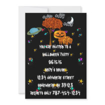 Pumpkin Head Halloween Party Invitations