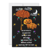 Pumpkin Head Halloween Party Invitations