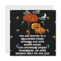 Pumpkin Head Halloween Party Invitations