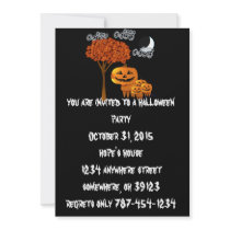 Pumpkin Head Halloween Party Invitations