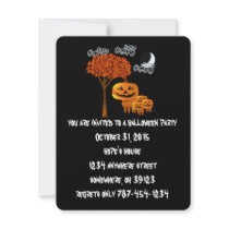 Pumpkin Head Halloween Party Invitations