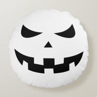 Pumpkin head round pillow