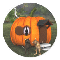 Pumpkin House Mouse Sticker by mariannegilliand Pumpkin House Mouse Sticker