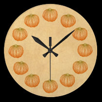 Pumpkin Illustrations wall clocks