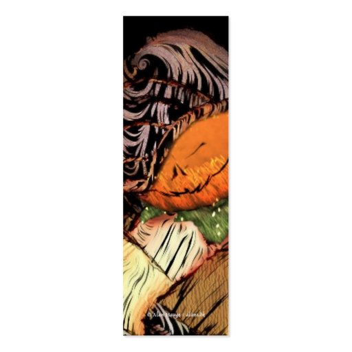 Pumpkin Jack Bookmark Business Card Templates (back side)