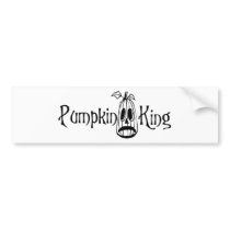 Pumpkin King B&W bumper stickers