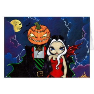 "Pumpkin King's Night Out" Greeting Card