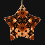 Pumpkin Lace Kaleidoscope Mandala Christmas Ornament