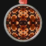 Pumpkin Lace Kaleidoscope Mandala Christmas Tree Ornament