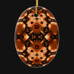 Pumpkin Lace Kaleidoscope Mandala Christmas Ornament