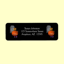 Pumpkin Man Tombstone Halloween Address Label labels