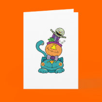 pumpkin monster cat cards