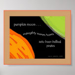 Pumpkin Moon Haiku Art Print
