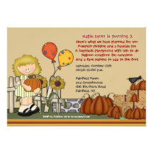Pumpkin Patch Birthday Girl Invitation