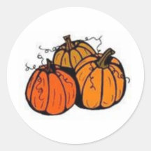 pumpkin patch round stickers