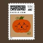 Pumpkin Patchwork Postage Stamp stamps