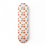 Pumpkin pattern in orange and white skate board decks