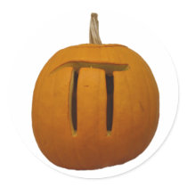 Pumpkin Pi Sticker by woehler Pumpkin Pi Sticker