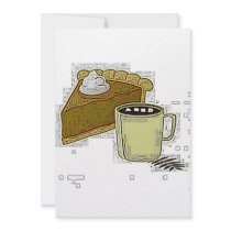 Pumpkin Pie And Coffee Invitation Card