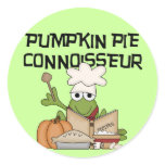 Pumpkin Pie Connoisseur Tshirts and Gifts Round Sticker