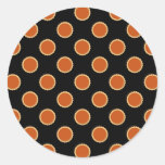 Pumpkin Pie Pattern. Round Sticker