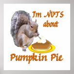 Pumpkin Pie Squirrel Poster