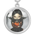 Pumpkin Pixie NECKLACE gothic fairy halloween necklace