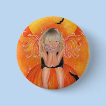 pumpkin pixie witch buttons