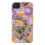 Pumpkin & Plum Floral iPhone 4 Covers