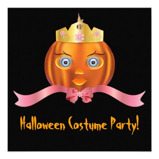 Pumpkin Princess Halloween Party Announcement