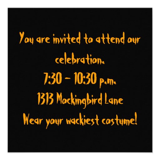 Pumpkin Princess Halloween Party Announcement