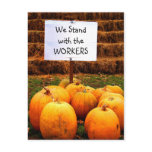 Pumpkin Protest - Standing w/Labor postcards