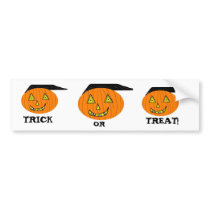 Pumpkin, Pumpkin, Pumpkin, TRICK, OR, TREAT! bumper stickers