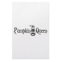 Pumpkin Queen B&W stationery