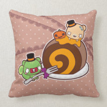 Pumpkin Roll Delight Throw Pillows